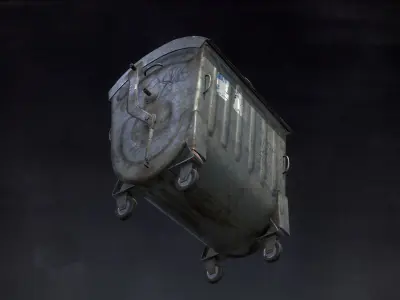Garbage Container Low-poly 3D model purchase