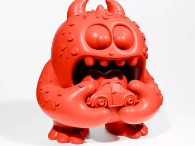 Devouring monster Toy 3D print model