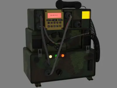 3d military radio  Free low-poly 3D model