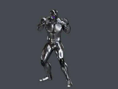 Steel Guardian Low-poly 3D model