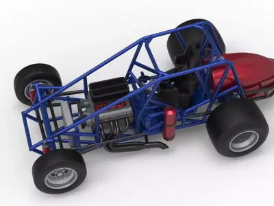 Dirt Silver Crown Car Base Scale 1 to 25 3D print model