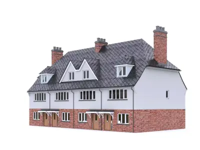 English Brick House 10 Low-poly 3D model
