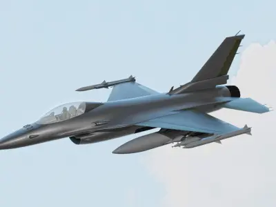 3D Fighter Aircraft and Fighter Pilot 3D model