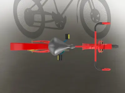 Bicycle with wheels Free 3D model