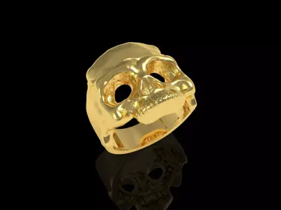 Skull Ring 3D print model 13
