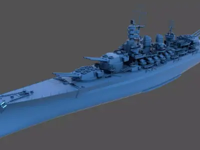 Battleship RN Roma - Commercial license - 1-200 scale 3D print model