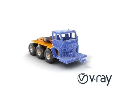 Heavy-Duty Aircraft Tug model pack with Reinforced Steel Frame Low-poly 3D model