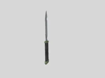 low poly military knife Low-poly 3D model