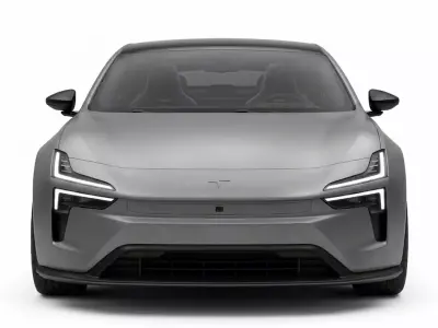 Polestar 5 Luxury Electric Performance Sedan in Matte Grey Low-poly 3D model