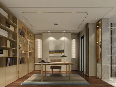 office room 3D model 16
