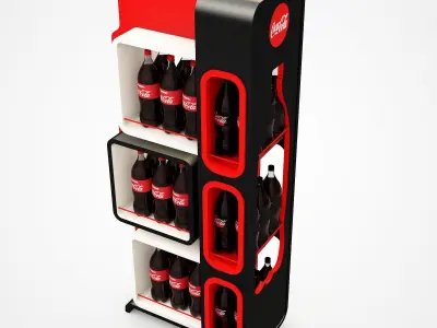 coca-cola display stand 3D model