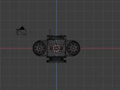 Machine gun - lowpoly model 3D model