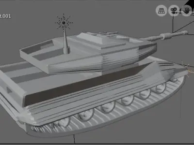 war tank for games 3D model