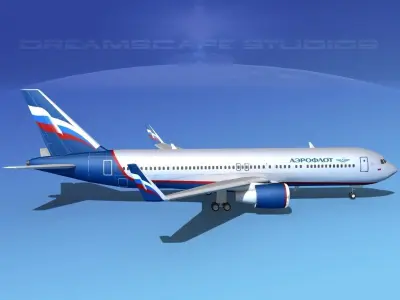 Boeing 767-300 Aeroflot 2 3D model