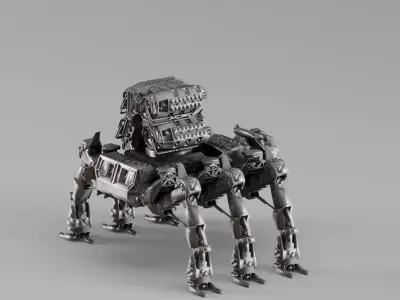S00011 Heavy Spider Mech Tank 3D model