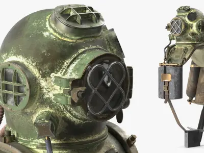  Vintage Diver Air Supply Unit with Twin Tanks Used 