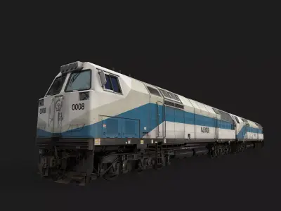 General Electric NJ2 Blue and white skin Qinghai-Tibet Railway Low-poly 3D model