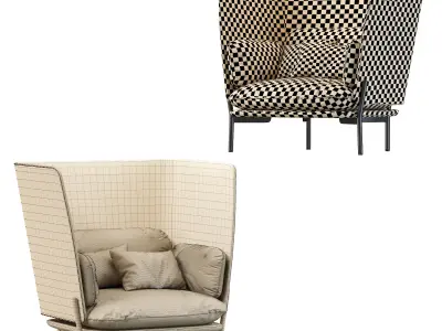 Cloud High Back One Seater LN5 by andTRADITION 3D model