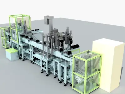 Industrial Equipment 4-Plastic Sealing Assembly Production  3D model