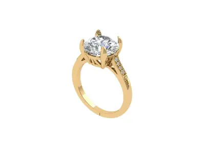 Wedding Art Deco Ring 3D print model 4