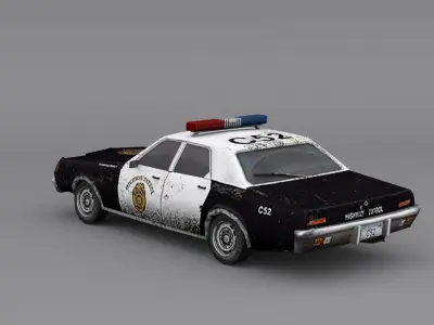 Low ploy Police Car Low-poly 3D model