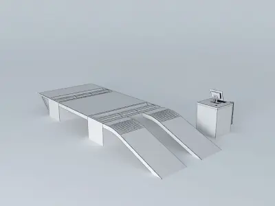 Four wheel chassis dyno Free 3D model