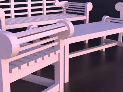 Marlborough garden furniture set 3D model