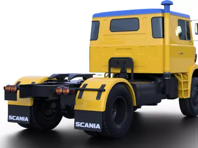 Scania L141 4x2 42 Custom Classic Truck Low-poly 3D model
