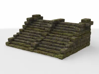 staircase ancient 01  3D model