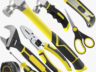 Eight Hand Tools Collection 3D model