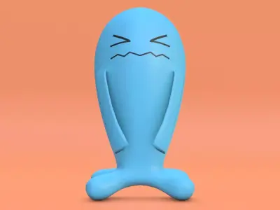 Wobbuffet toy fish 3D model