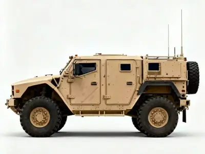 Military MRAP Mine-Resistant Vehicle 3D Model Low-poly 3D model