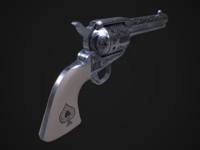 Revolver  Colt 1873 Free low-poly 3D model