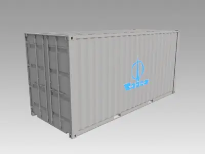 20ft Shipping Container 3D model