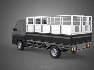 BAKKIE UTE PICKUP CAGE FLAT DECK COLT DELICA L 300 TRUCK CARGO 3D model