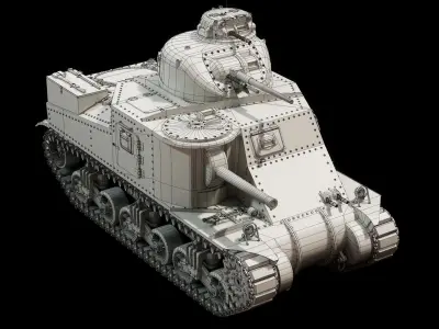 M3A2 Lee - Base Mesh 3D model