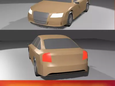 Low  poly car 3d audi Free low-poly 3D model