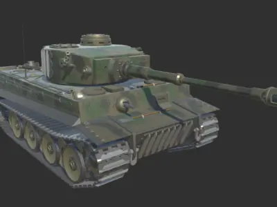 Tiger H1 Low-poly 3D model