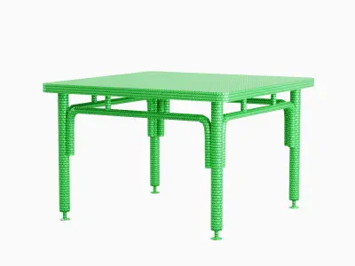 Metallic Table 05 Low-poly 3D model