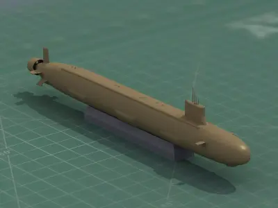 USS Virginia Nuclear Submarine SSN 3D Print STL Model 3D print model