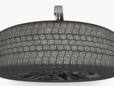 Chevrolet SUV Off Road Wheel Tire Black 3D model