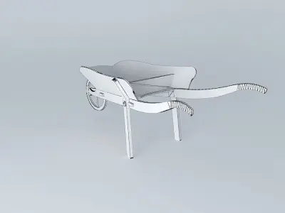 Edwardian Wooden Wheel Barrow Free 3D model
