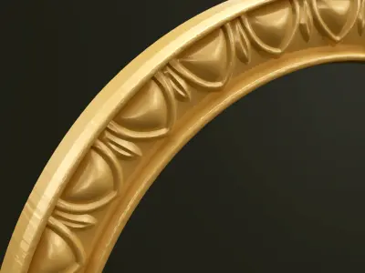 Classic Style Wooden Mirror Frame for CNC 3D model purchase