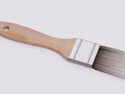 Brush V2 - Medium Flat Painting Tool  3D model