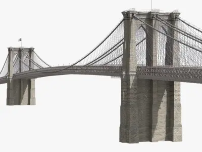 Brooklyn Bridge Architectural Structure  purchase 3D model