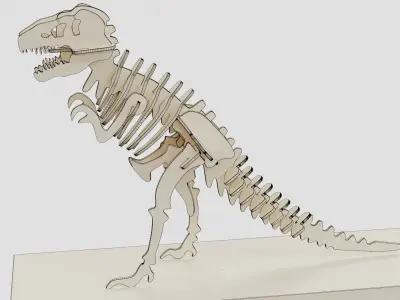 Wooden Trophy tyrannosaurus rex 3D model