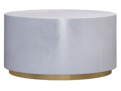 Industrial coffee table round cementlike coffee table by Homary 3D model