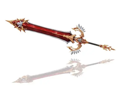 Royal Guard Heavy Sword Low-poly 3D model