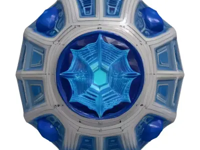 Glowing Blue Alien Artifact 3D model