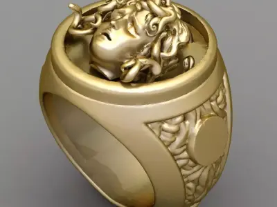 Antique Gents Signet Ring 3D print model get
